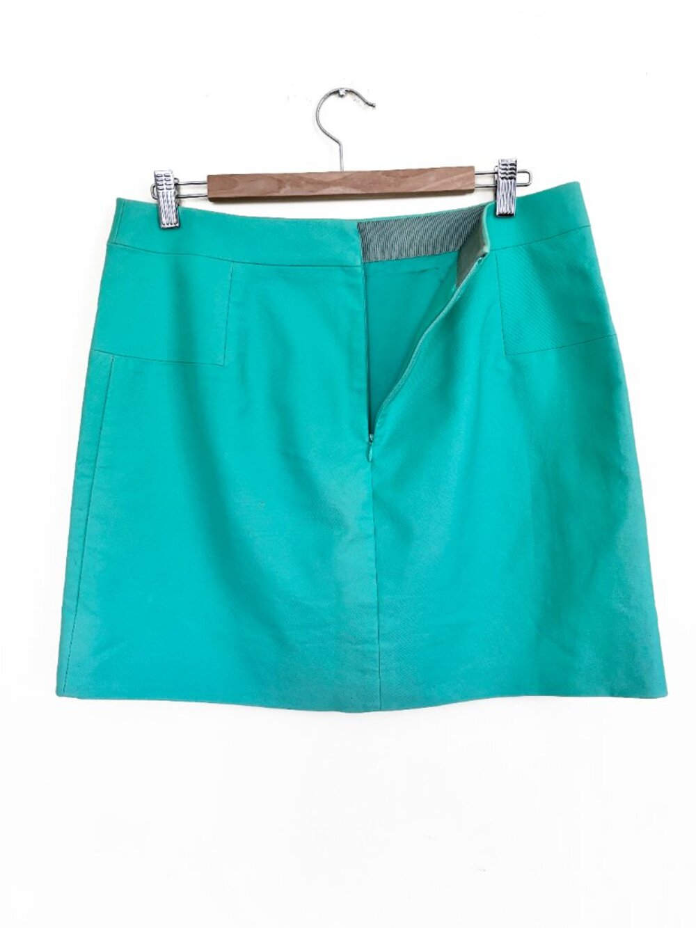 J. Crew Vibrant Tiffany Blue Mini Skirt Size 12 EXCELLENT CONDITION - Picture 3 of 6